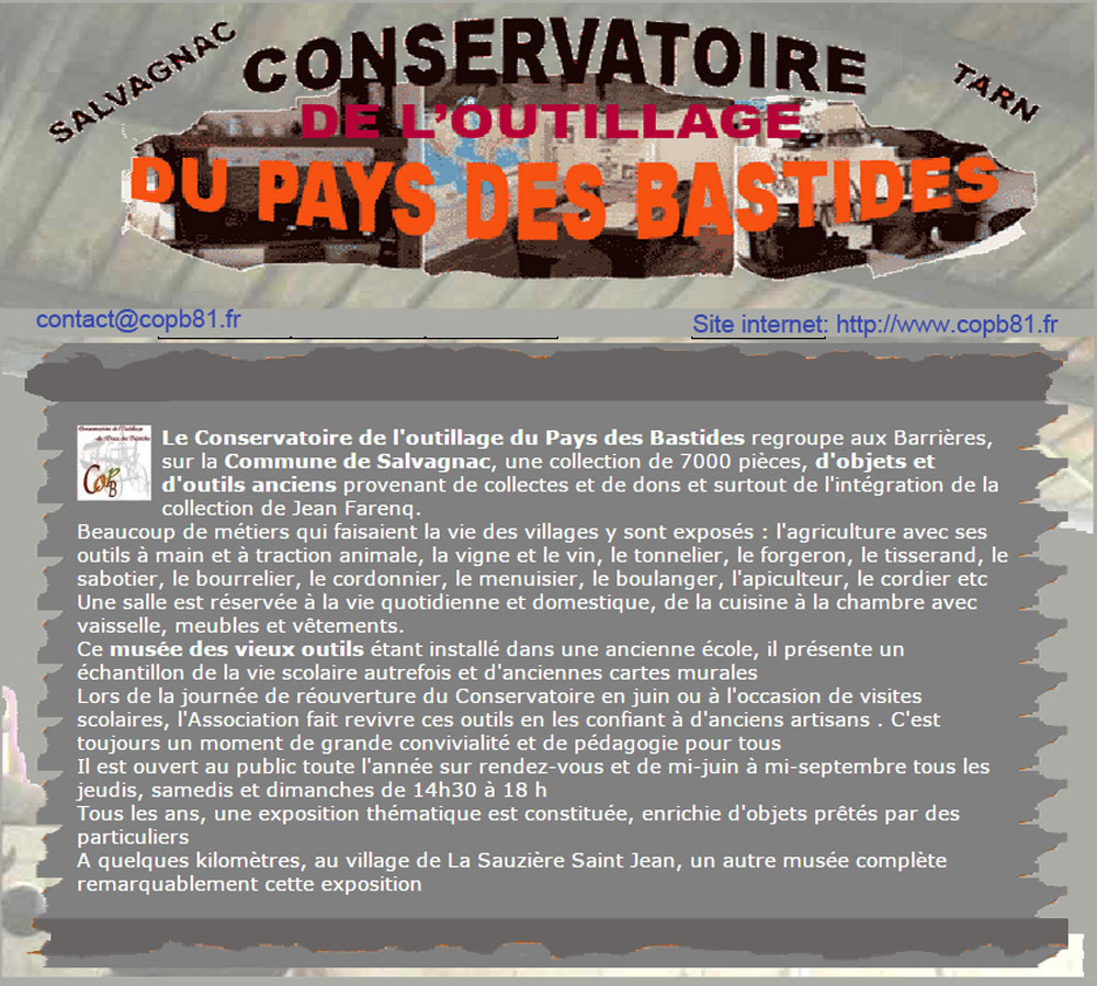 Le conservatoire de l'outillage 